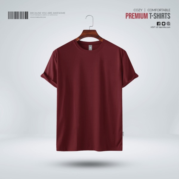 Mens Premium Blank T-shirt - Maroon