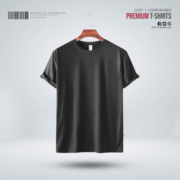 Mens Premium Blank T-shirt - Anthra-Melange